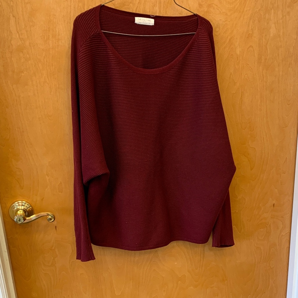 Elegant Maroon Crew Neck Sweater